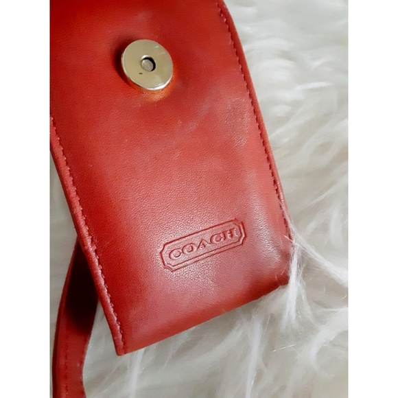 Coach Red Vintage Multi Cell Phone Wristlet - Picture 6 of 11